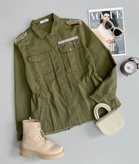 کت کتان جین کمر گتر کد 3381