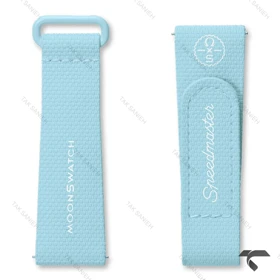 بند رابر امگا سواچ ماموریت به اورانوس آبی آسمانی Swatch-Strap-10735-U