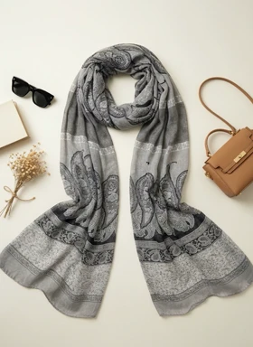 شال حریر ابریشم ترمه