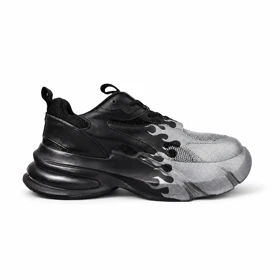 کفش کتانی بالنسیاگا مدل Fire Flame مشکی نقره ای کد 295756