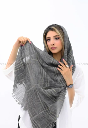 شال کنفی آبرنگی لمه دارکد1002726