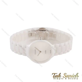 ساعت رادو زنانه سرامیکی سفید صفحه مهندسی Rado-4727-L