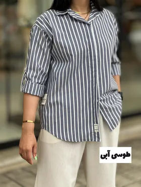 مانتو راه راه ترندی کوک و دوک کد 478