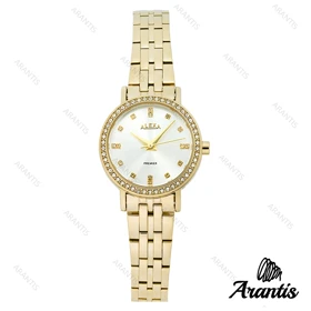 ساعت الکسا A0107 زنانه بدنه طلایی دورنگین w-10091