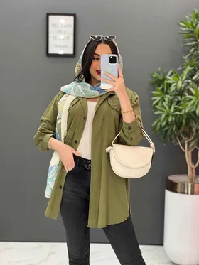 مانتو شومیزی لینن دوجیب