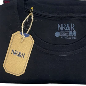 تیشرت مردانه اورسایز آستین کوتاه رنگ مشکی مدل B-NR and R 116