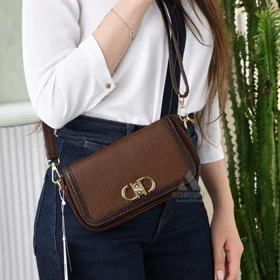 کیف دوشی زنانه بنو Beno Shoulder Bag A01 (قهوه‌ای)