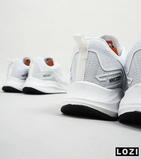 کفش کتانی مردانه و زنانه سفید مشکی Nike air zoom مدل 4543