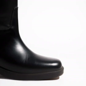 بوت چرم زنانه مشکی مدل sylvie