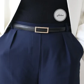 کمربند چرمی مات زنانه مدل be7029 (مشکی)