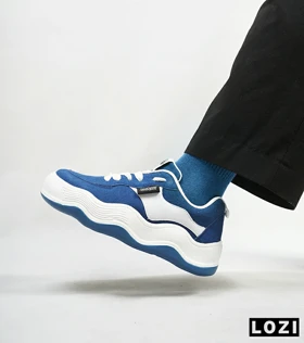 کفش کتانی مردانه و زنانه آبی سفید ADIDAS haydey