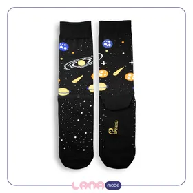 جوراب ساق‌دار نانو پاتریس Patris Socks طرح فضایی‌ها در سه طرح فضا