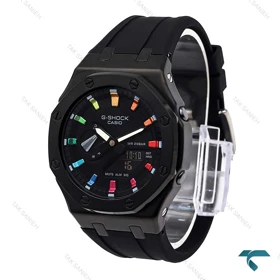 ساعت جیشاک GMA2100 مردانه مشکی رنگین کمانی G-Shock-6107-G