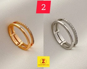 انگشتر فری سایز زنانه نگینی مارک CM