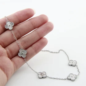 دستبند زنانه ونکلیف (نقره‌ای)