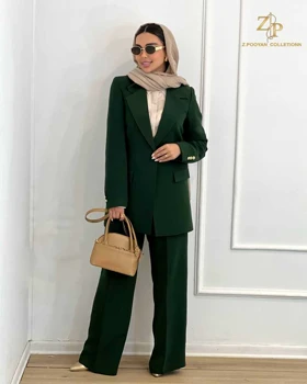 کت و شلوار زنانه کنزو زمرد