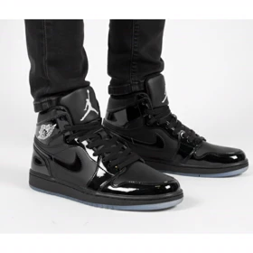 کتانی جردن ساقدار مشکی ورنی