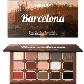 پالت سایه چشم شیگلم SHEGLAM مدل Bliss In Barcelona با 15 رنگ مات و شاین