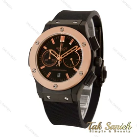 ساعت هابلوت زنانه سه موتوره تمام مشکی زه رزگلد Hublot-4839-L