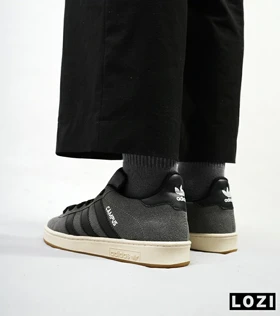 کفش کتانی مردانه طوسی مشکی ADIDAS Campus