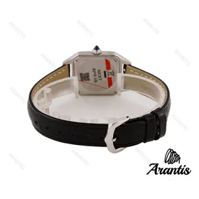 ساعت کارتیه سانتوس دومونت زنانه سیلور مشکی دورنگین w-8765