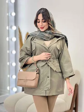 بارانی چهار جیب آستین پاکتی