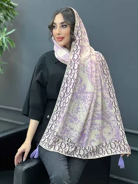 شال حریرنخ طرح دیور