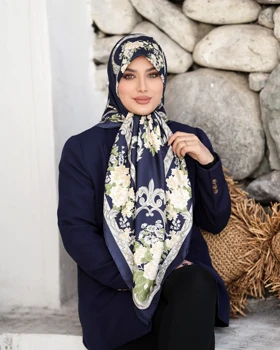 روسری دست دوز مجلسی ابریشم