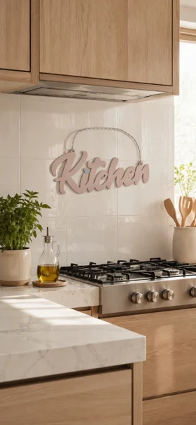 آویز چوبی طرح Kitchen