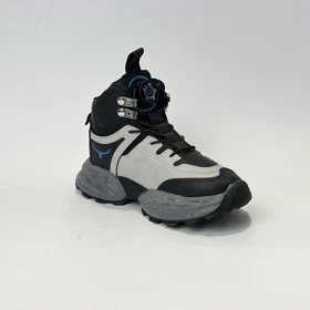 بوت بچگانه ساق‌دار هوک طوسی مشکی