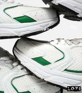 کفش کتانی مردانه و زنانه سفید سبز NEW BALANCE 530