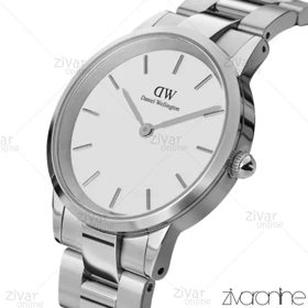 ساعت دنیل ولینگتون آیکونیک لینک مردانه سیلور صفحه سفید 103461