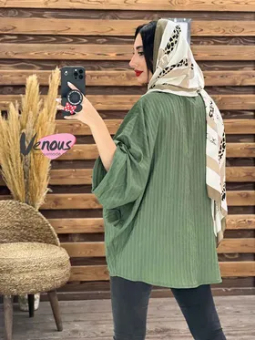 مانتو اطلسی جیب پرچی