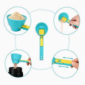 پیمانه مکمل کشویی مدرج مدل Slide Scoop بسته دو عددی