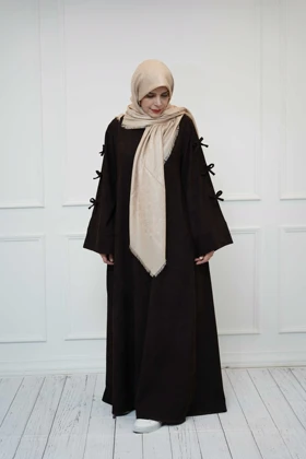 عبا پاپیونی مخمل کبریتی در رنگبندی (قهوه ای)