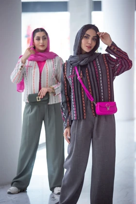 مانتو کت کنفی سجاف جیب هلال