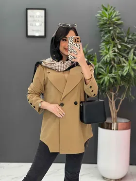 مانتو لینن دودکمه مدل آیریس