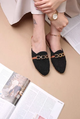 کفش صندل جلوبسته گیپوری سگک دار 6046