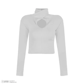 کراپ تاپ زنانه پپا مدل Choker رنگ سفید