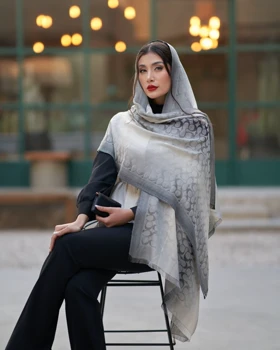 شال نخ ابریشم طیفی کوچ 20542