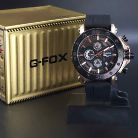 ساعت مچی مردانه جوفاکس، جی فوکس Joefox 3002 سه موتور فعال کرنوگراف (مشکی ایندکس مسی)