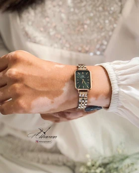 ساعت دنیل ولینگتون فلزی اصلی صفحه سبز