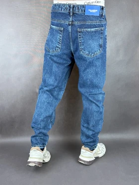 شلوار مام فیت مردانه آبی تیره 120