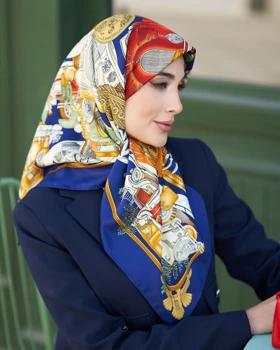 روسری ابریشم توییل دوردستدوز (قواره صد) 30171