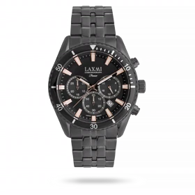 ساعت مچی مردانه لاکسمی بند استیل مشکی کد Laxmi 8904
