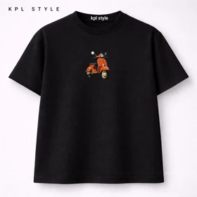 تیشرت باکسی طرح وسپا 100٪ پنبه | کد 1379