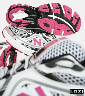 کفش کتانی مردانه و زنانه طوسی مشکی سرخابی NEW BALANCE 1064 V.2