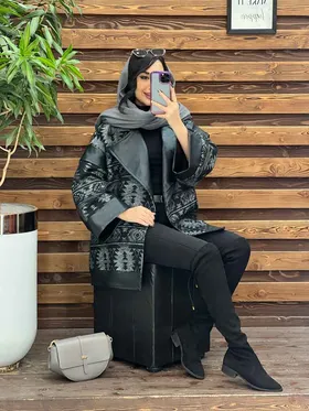 پالتو ترکیبی طرح سنتی