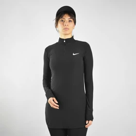 استرج آستین بلند نیم زیپ ورزشی زنانه نایک مدل VHD-3K1452 مشکی