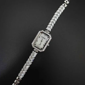 ساعت مچی زنانه چنل Chanel رنگ ثابت استیل316 با موتور کوارتز ژاپن کد 3 (نقره ای)